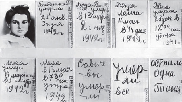Блокадный дневник Тани Савичевой. Ленинград, 1942 год.