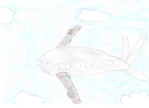 Самолет. Рисунок Жерехова Кирилла
