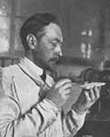 С.В. Лебедев в лаборатории