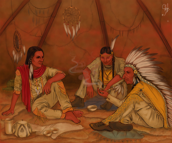 Курящие индейцы